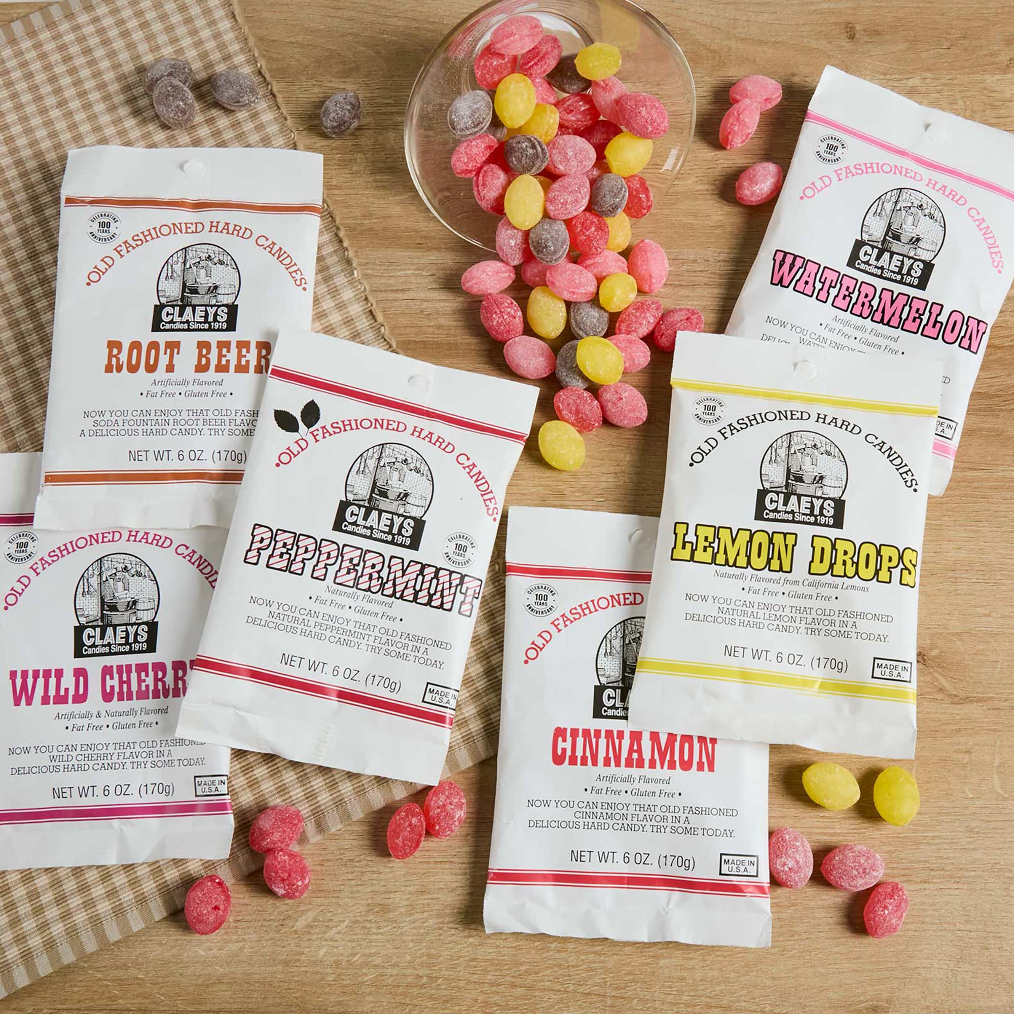 Claeys Old Fashioned Hard Candy - 6 Pack