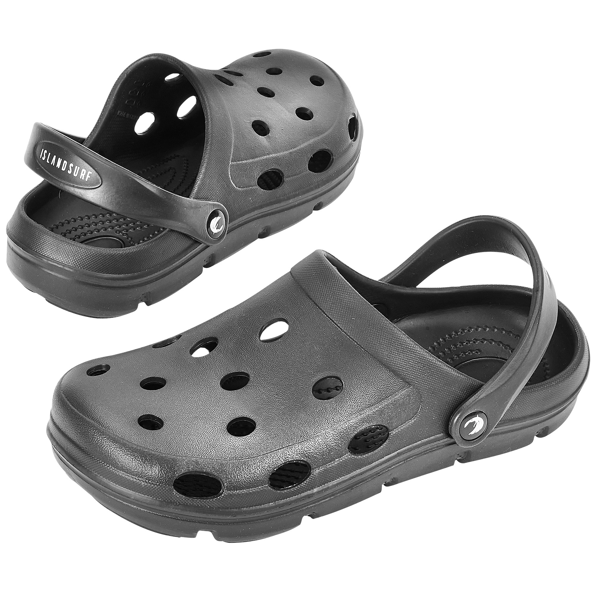 Island Surf Men's Kick-Back Slides - Black