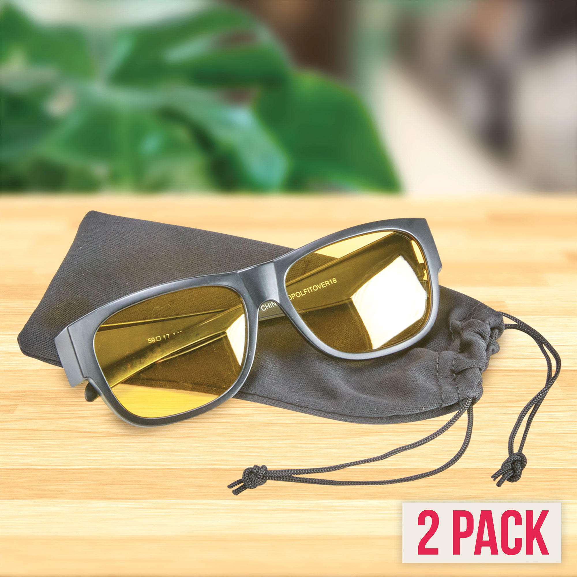 Shark Eyes HD Night Driver Fitover Sunglasses - 2 Pack