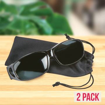 Shark Eyes Polarized Fitover Sunglasses - 2 Pack