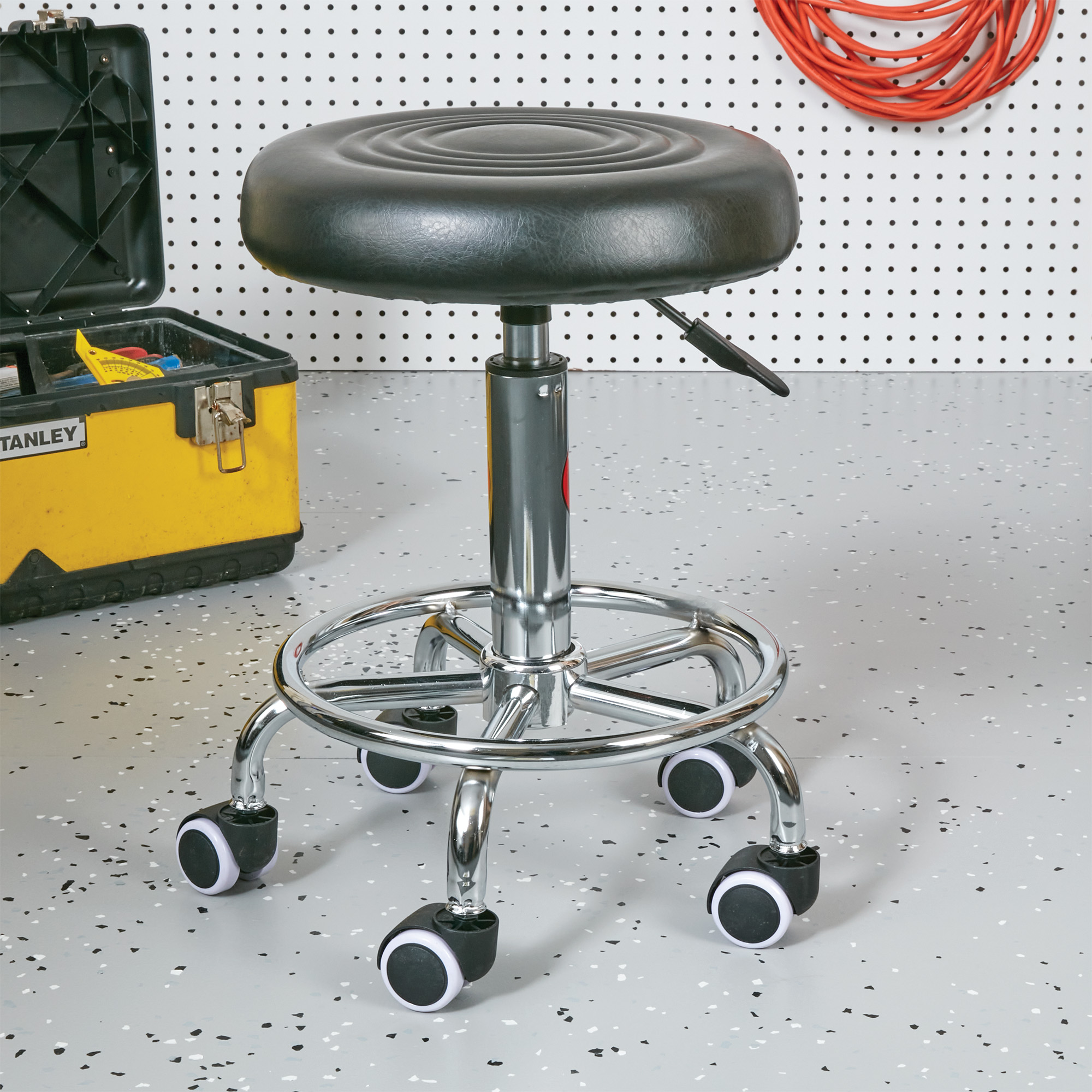 Performance Tool Pneumatic Rolling Bar Stool