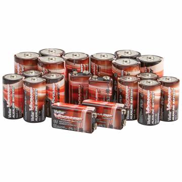 Vivitar Alkaline C/D/9V Batteries - 20 Pack