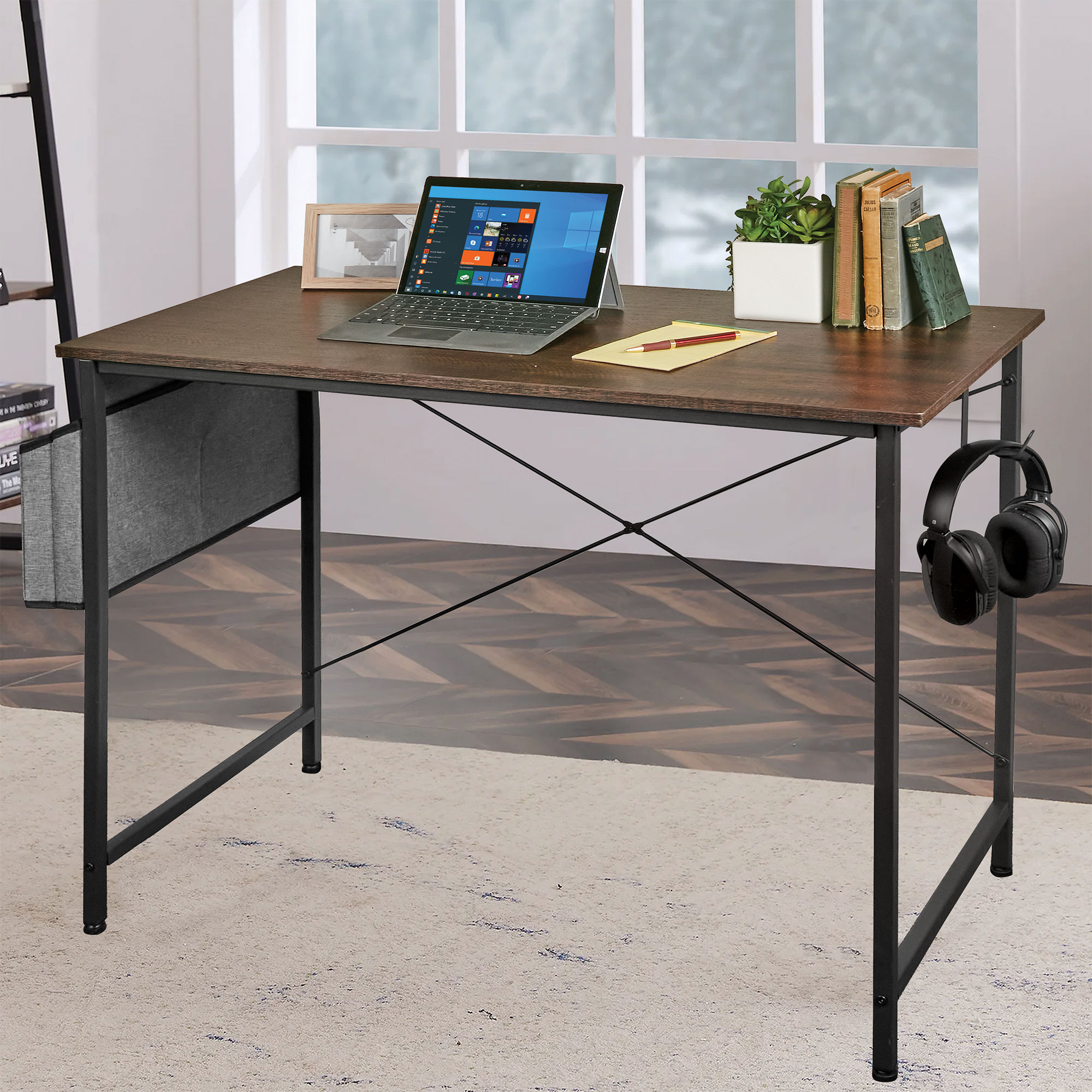 Dacall 40 inch Top Metal Desk - Espresso