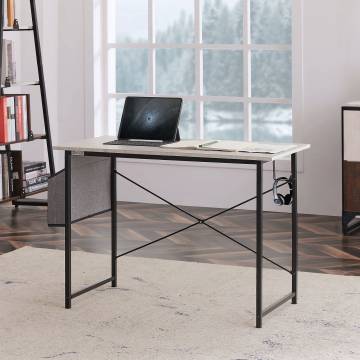 Dacall 40 inch Top Metal Desk - Off White