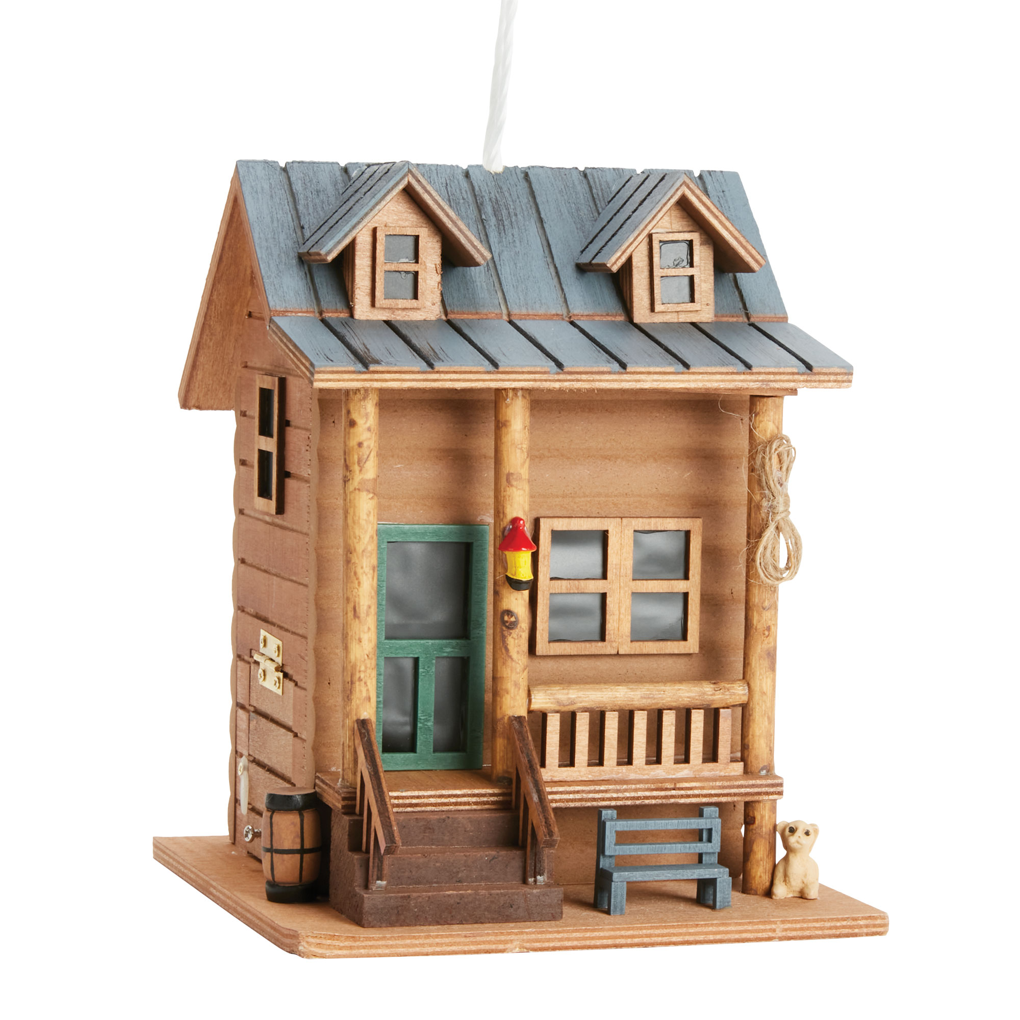 Home Bazaar Log Cabin Bird House