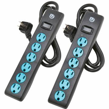 Uber 6-Outlet Power Strip - 2 Pack