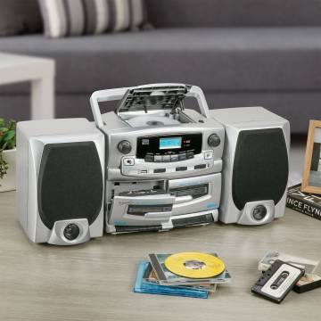 SuperSonic Bluetooth Multimedia Audio System with CD/MP3/Cassette/Radio