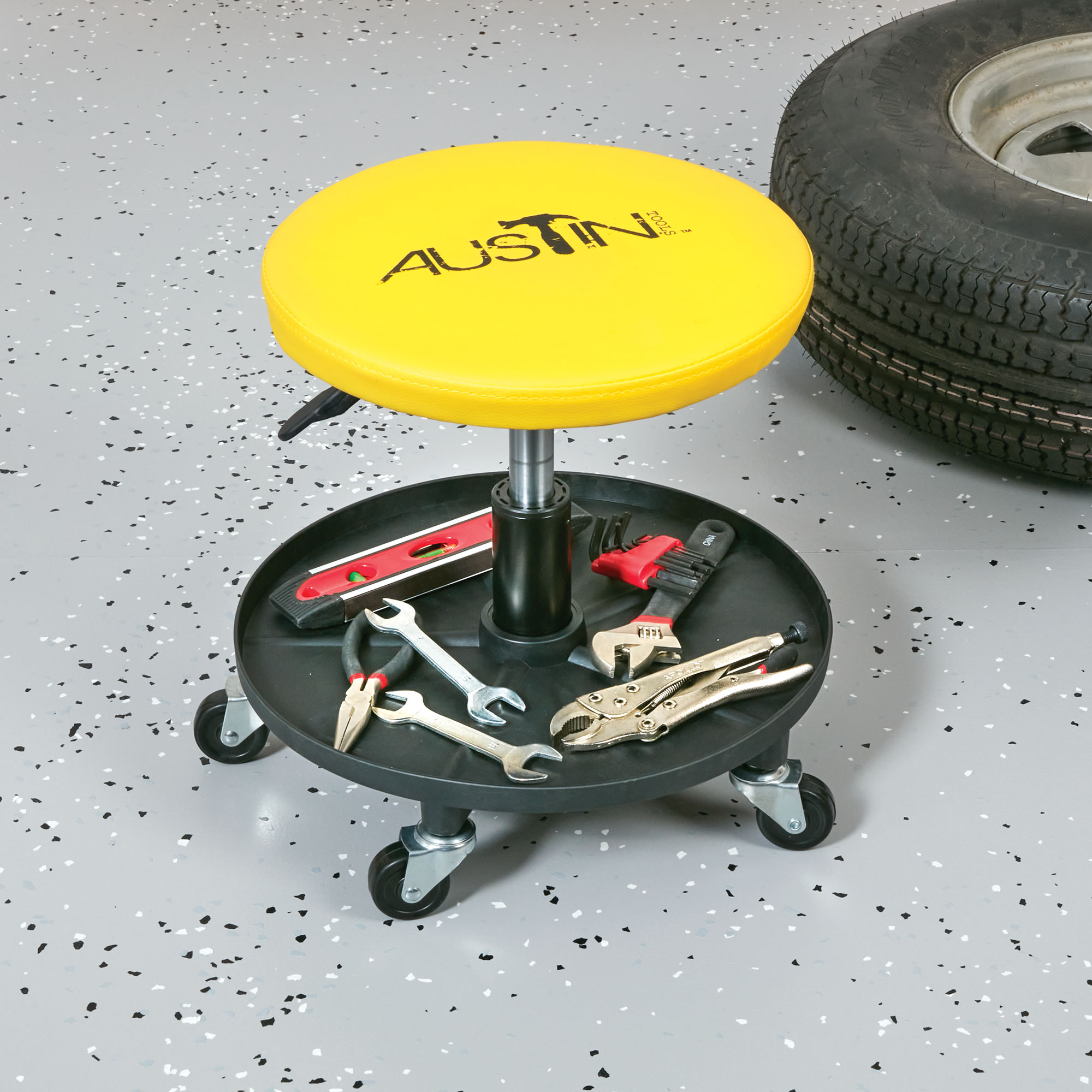 Rolling Creeper Seat With Tray