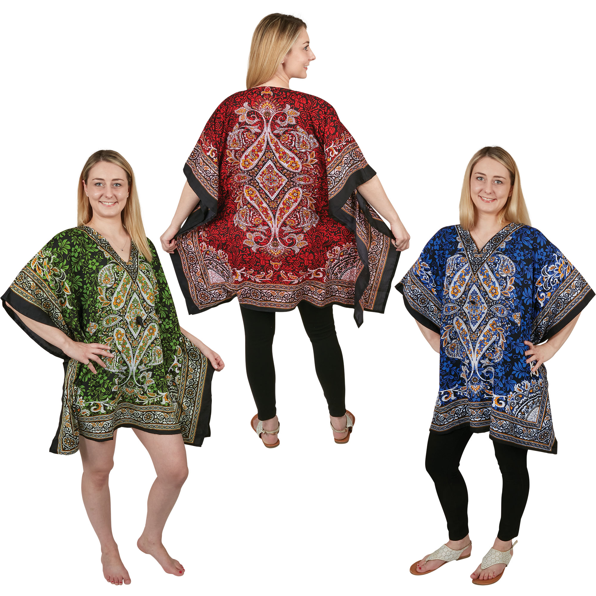 Metropolitan Women's Shorty Caftans - 3 Pack