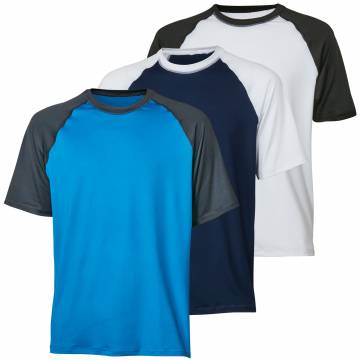 Burnside Men's Short-Sleeve Raglan Shirt - 3 Pack