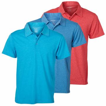 Montage Men's Short-Sleeve Polo Shirts - 3 Pack
