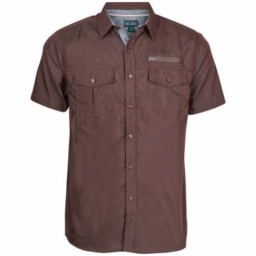 Montage Short-Sleeve Utility Shirt - Burgundy