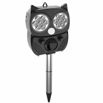 Motion-Activated Owl Pest and Animal Repeller - Black