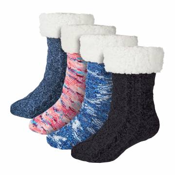The Comfy Slipper Socks - 4 Pack