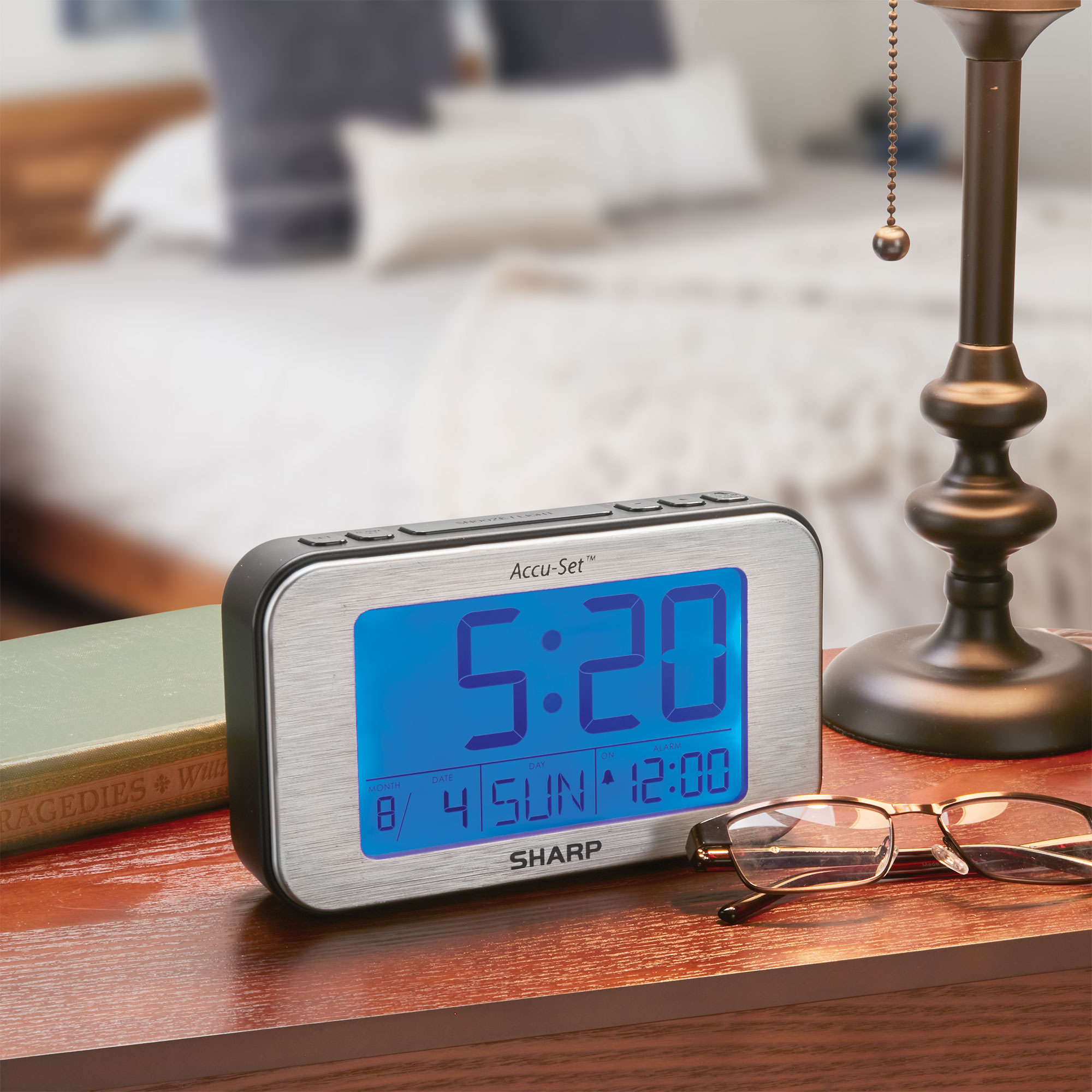 Sharp Accu Set LCD Alarm Clock