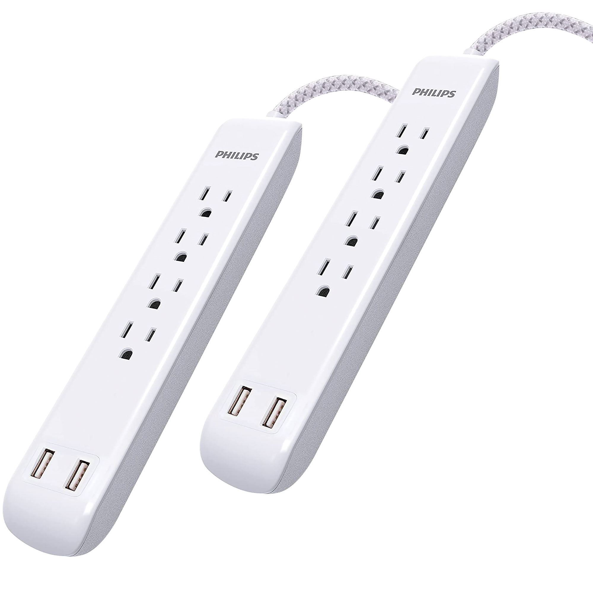 Philips Power Strip - 2 Pack White