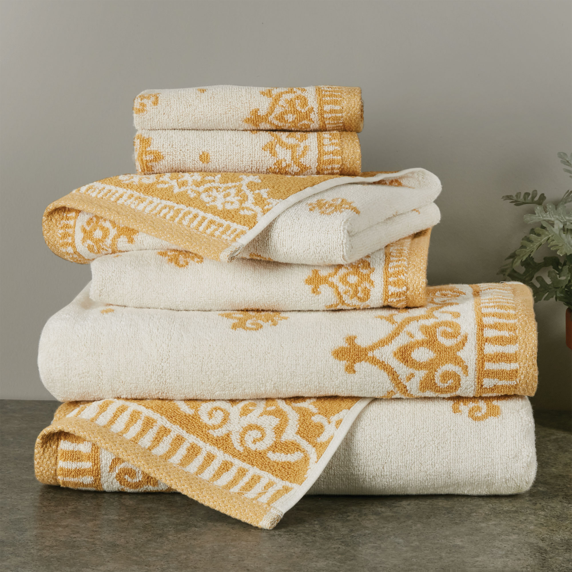 Martex 6-Piece Towel Set - Gold