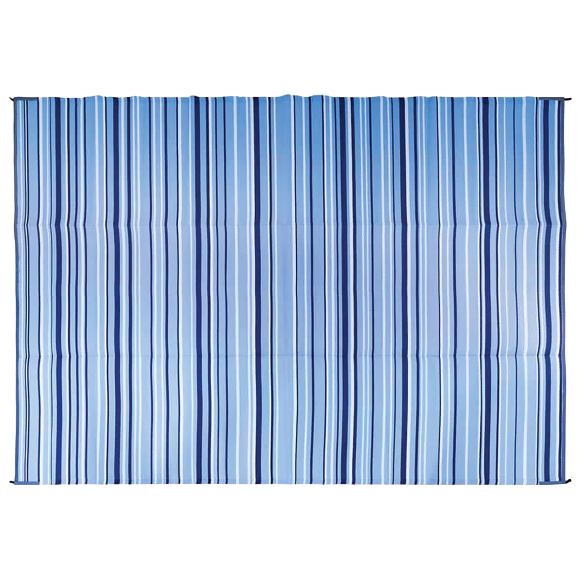 Camco 9' x 12' Patio Mat - Blue Stripe