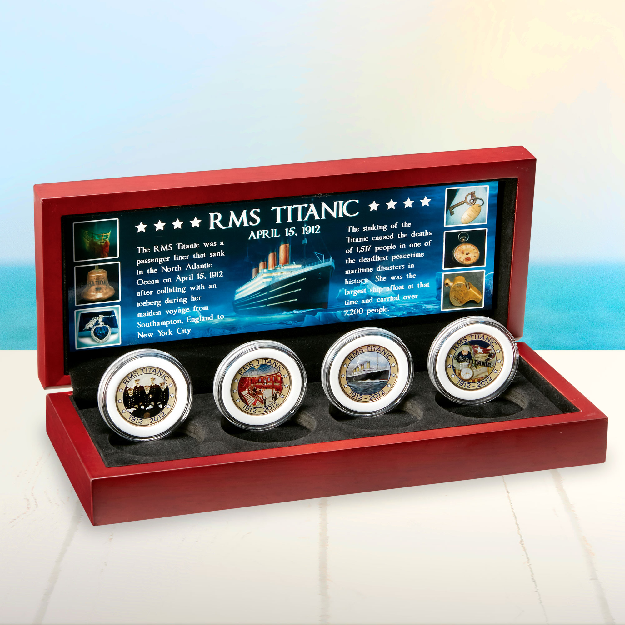 The Matthew Mint RMS Titanic 4-Coin Set