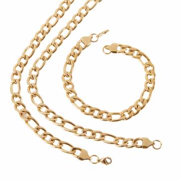 Mens Figaro Necklace/Bracelet Set