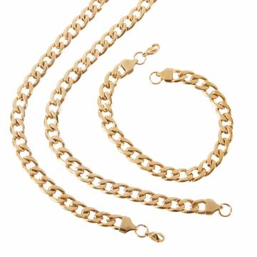 Men's Cuban Necklace/Bracelet Set