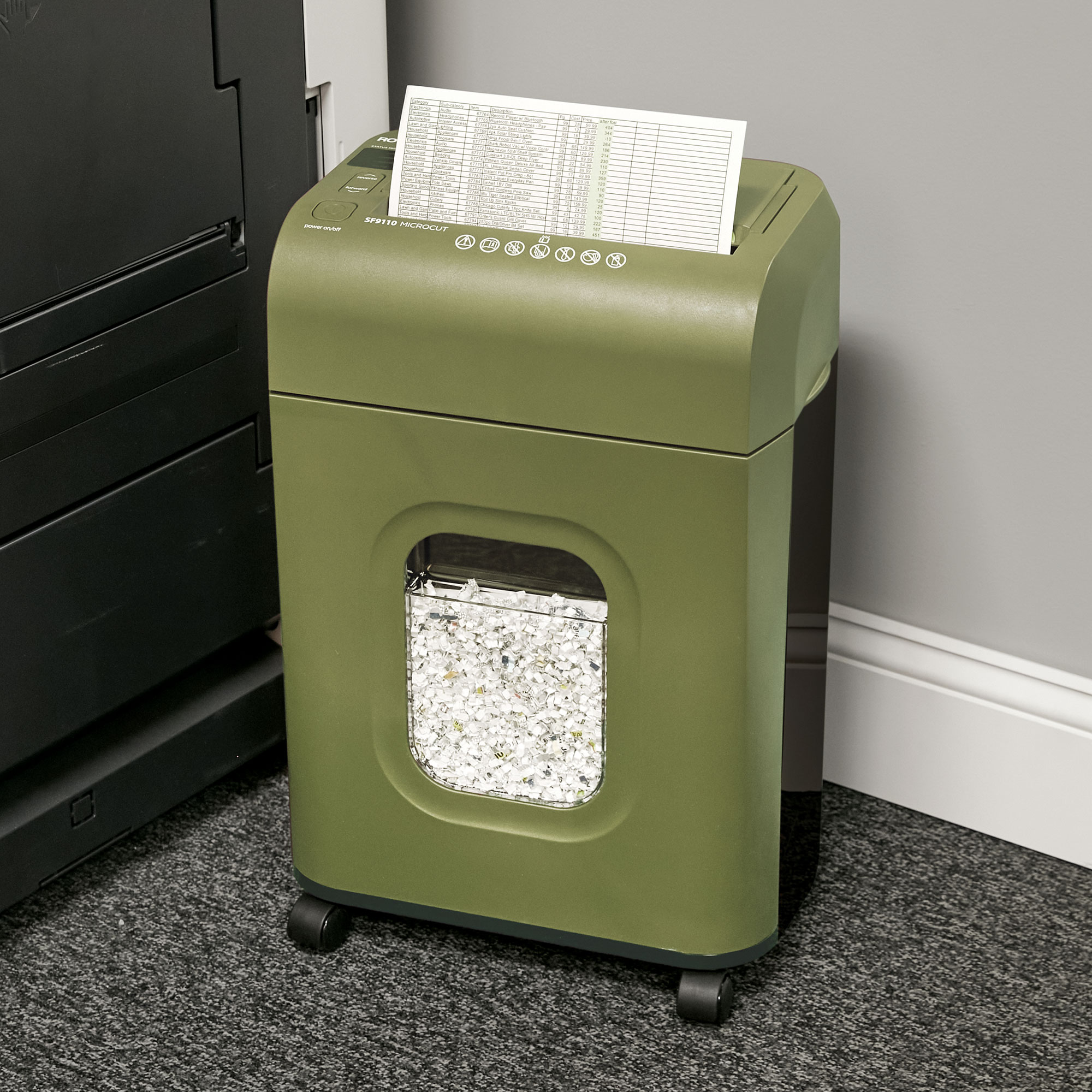 Royal 9-Sheet MicroCut Shredder - Green