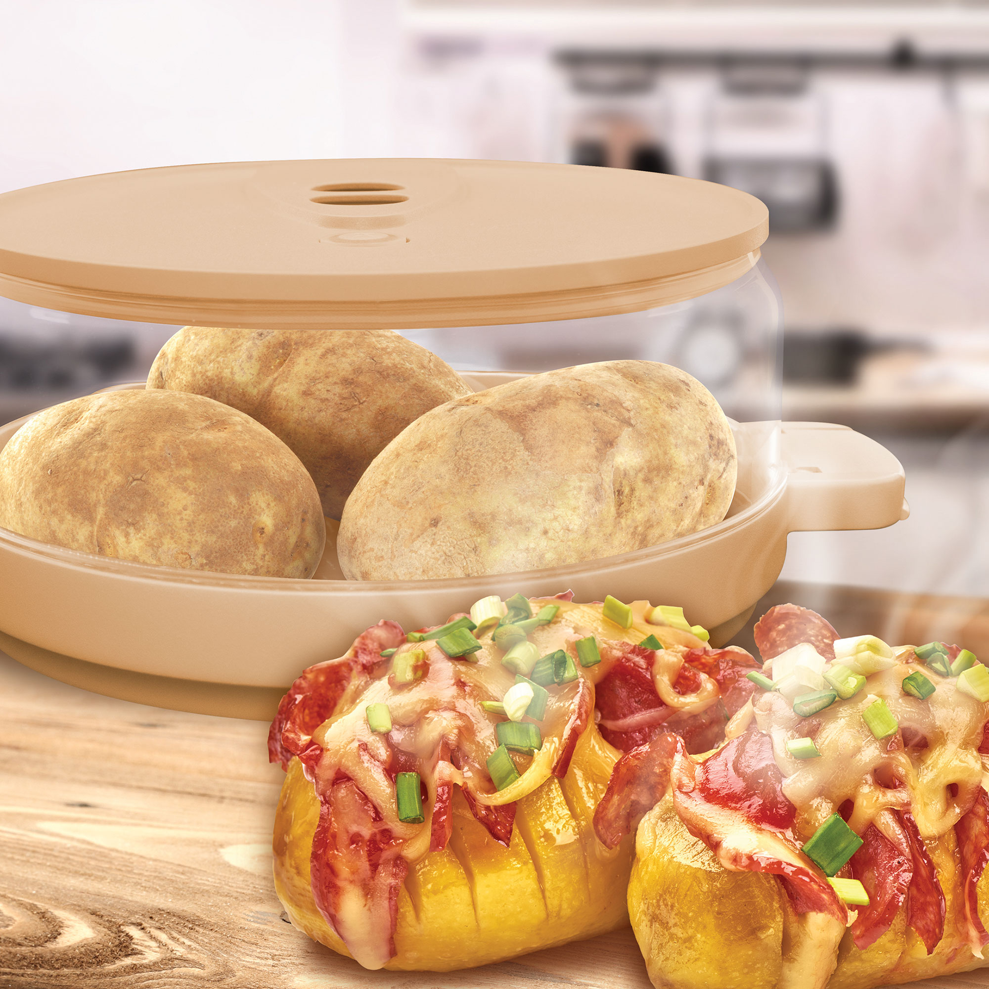 Yummy Can Potatoes Express Microwave Potato Cooker - Best Baked Potato Ever!