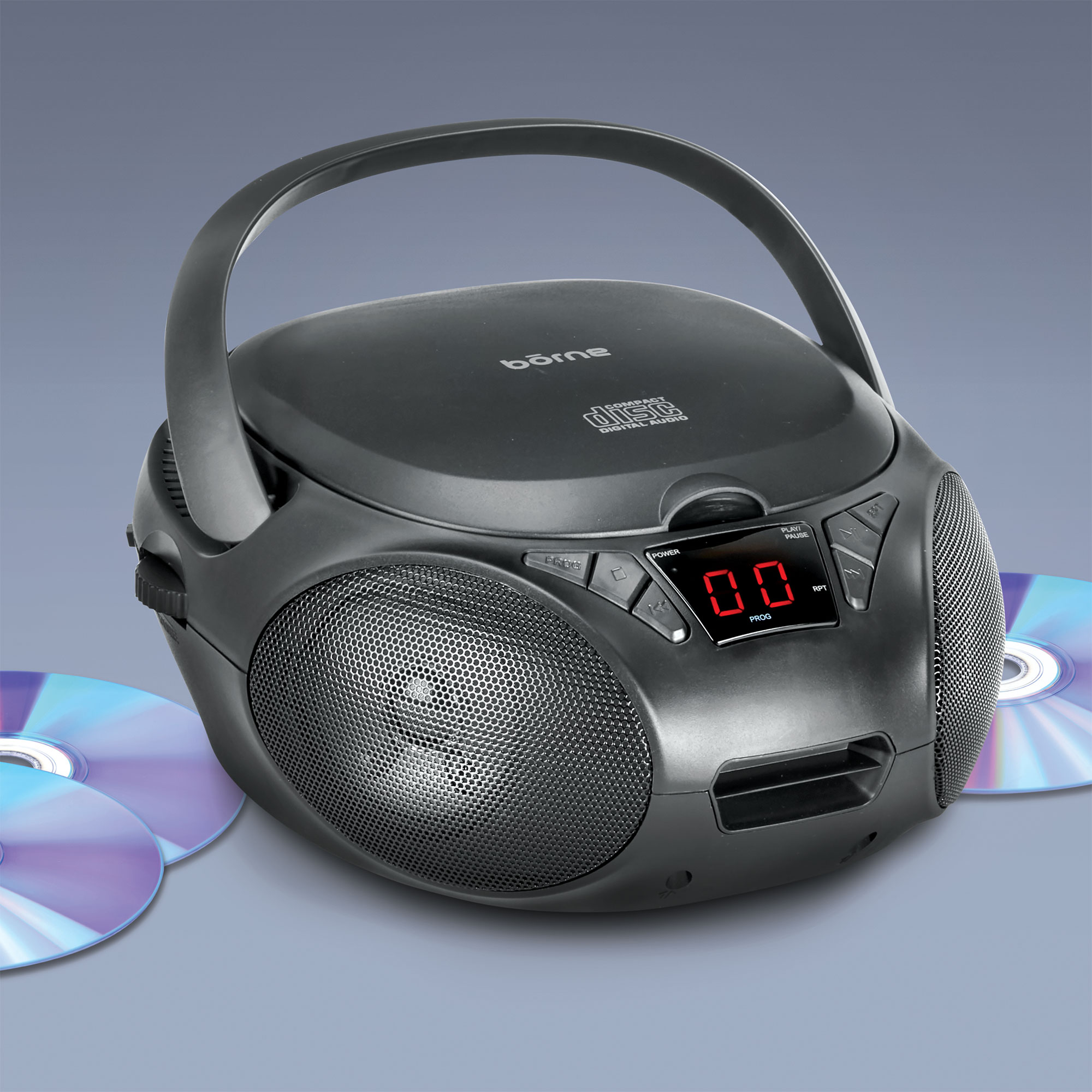 Borne Portable CD Boombox with AM/FM
