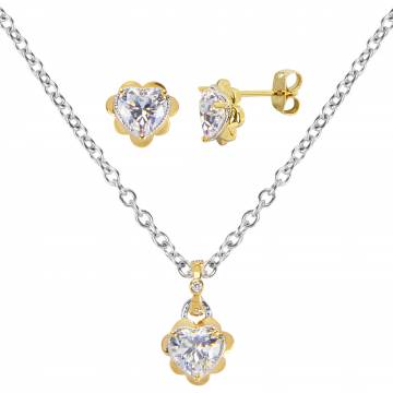 Montana Silversmiths Heart Necklace and Earring Set