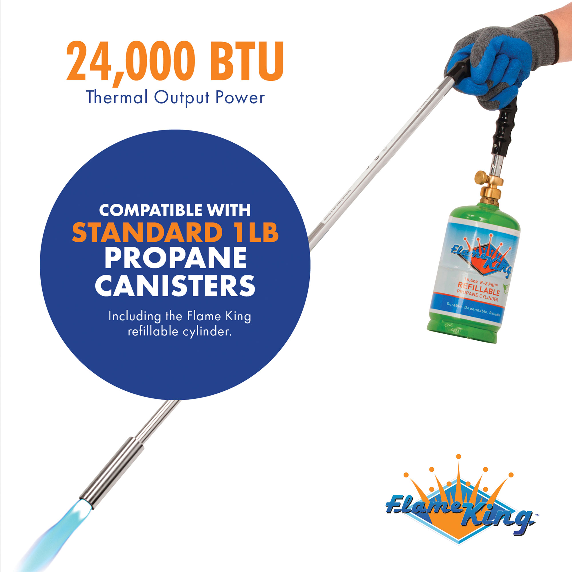 Flame King 24000 BTU Weed Burner Torch