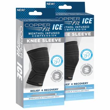 Copper Fit Ice Knee Sleeve - 2 Pack