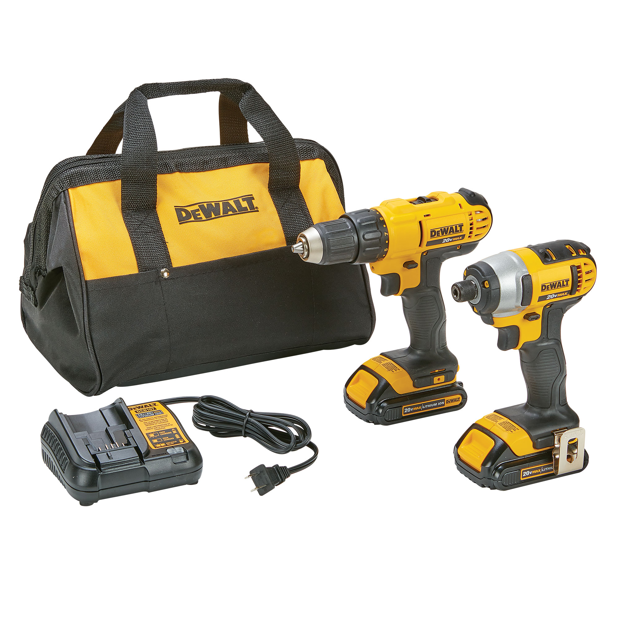 DeWalt 20V MAX Lithium-Ion Drill and Impact Driver Combo Kit