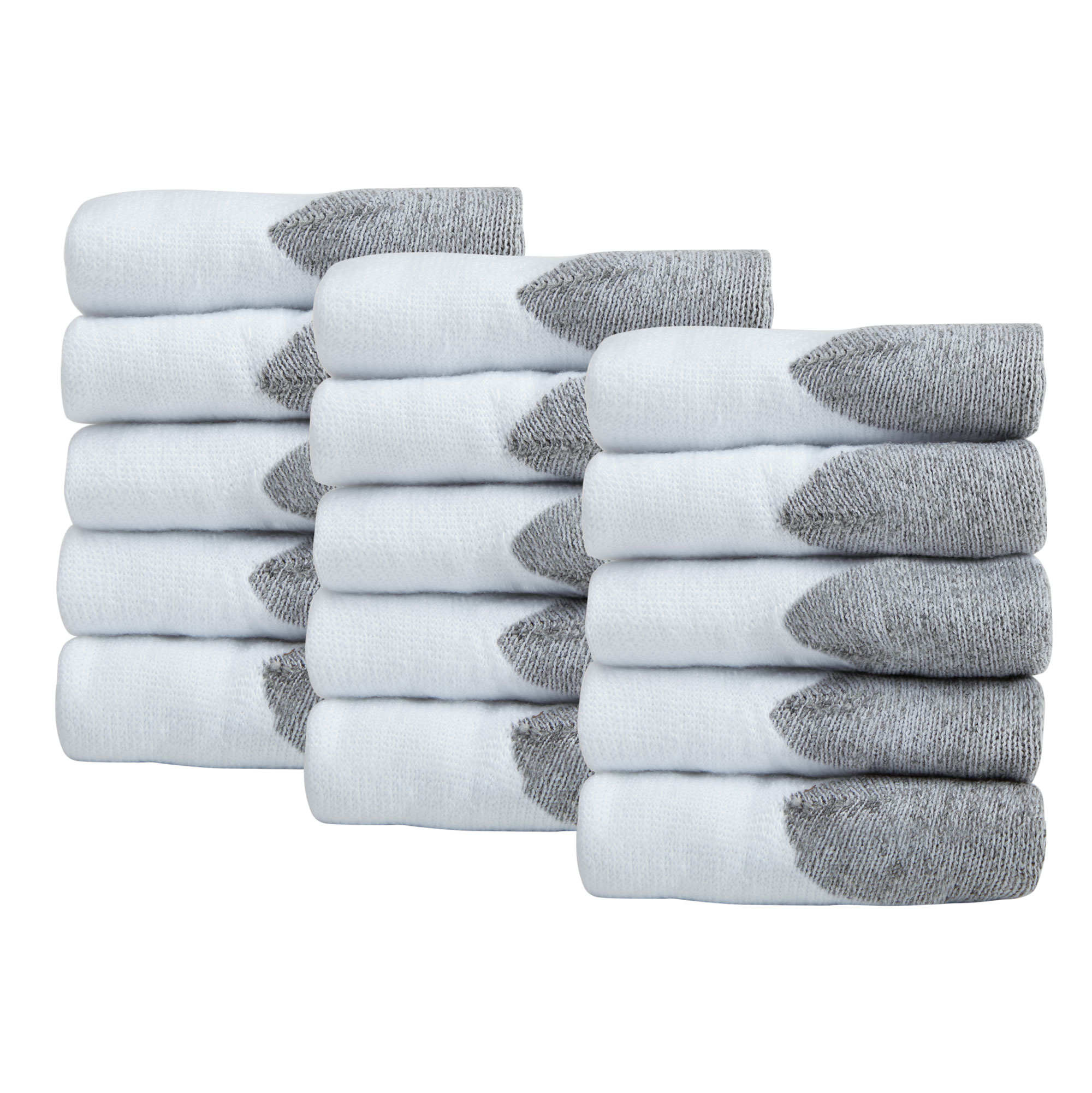 Men's Reinforced Crew Socks - 15 Pack