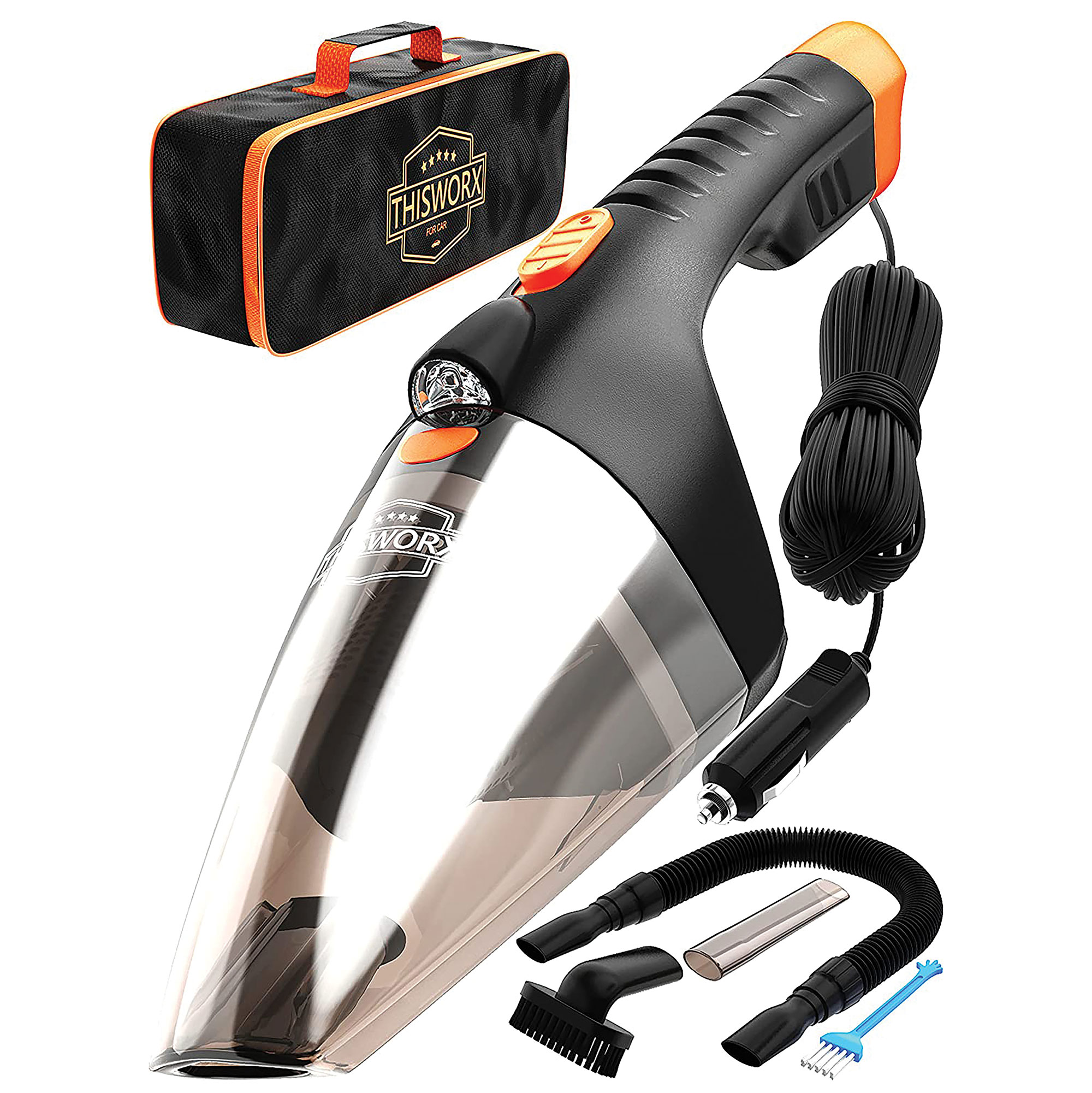 ThisWorx 12V Vacuum Cleaner Kit - Cleans Car Interior & Tight Spaces