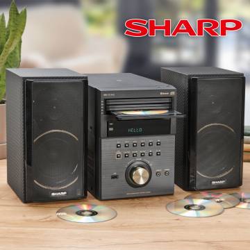 Sharp 5-CD Stereo System with Bluetooth and AM/FM