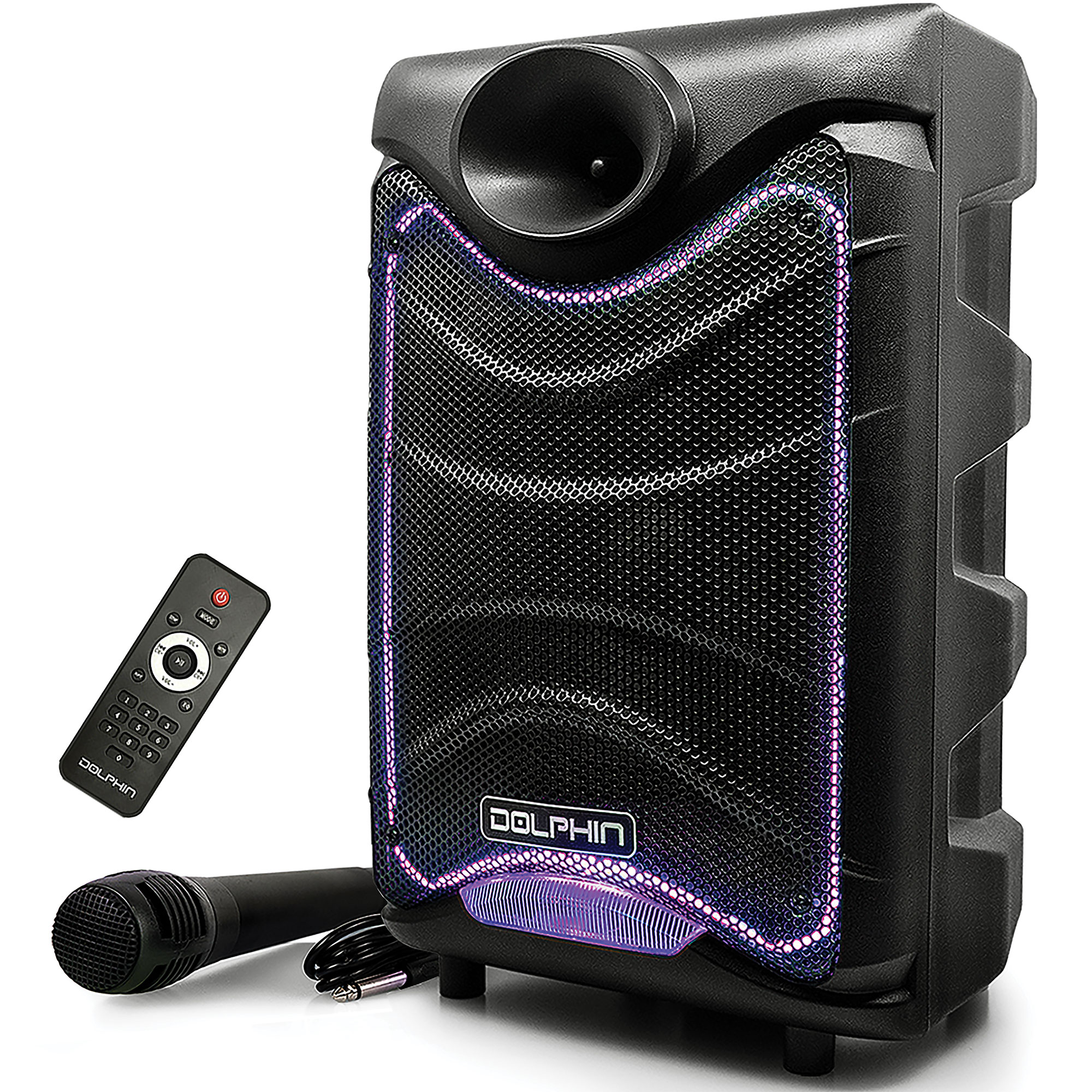 8" Portable Bluetooth Speaker with LED Light