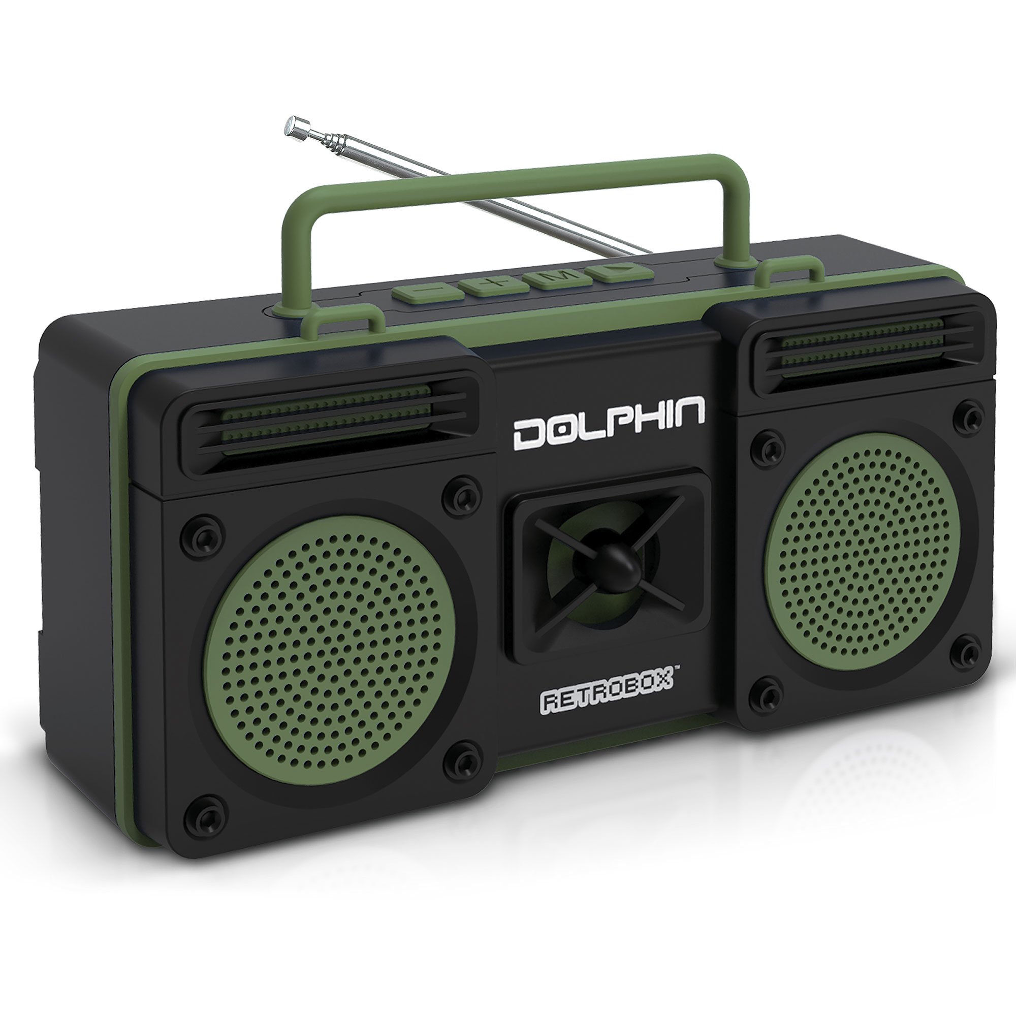 Dolphin Retrobox Mini RTX-10 - Bluetooth Speakers with FM Radio, USB Drive,  Micro SD Card MP3