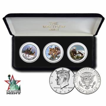The Matthew Mint Eagle and Wolf Coin Set