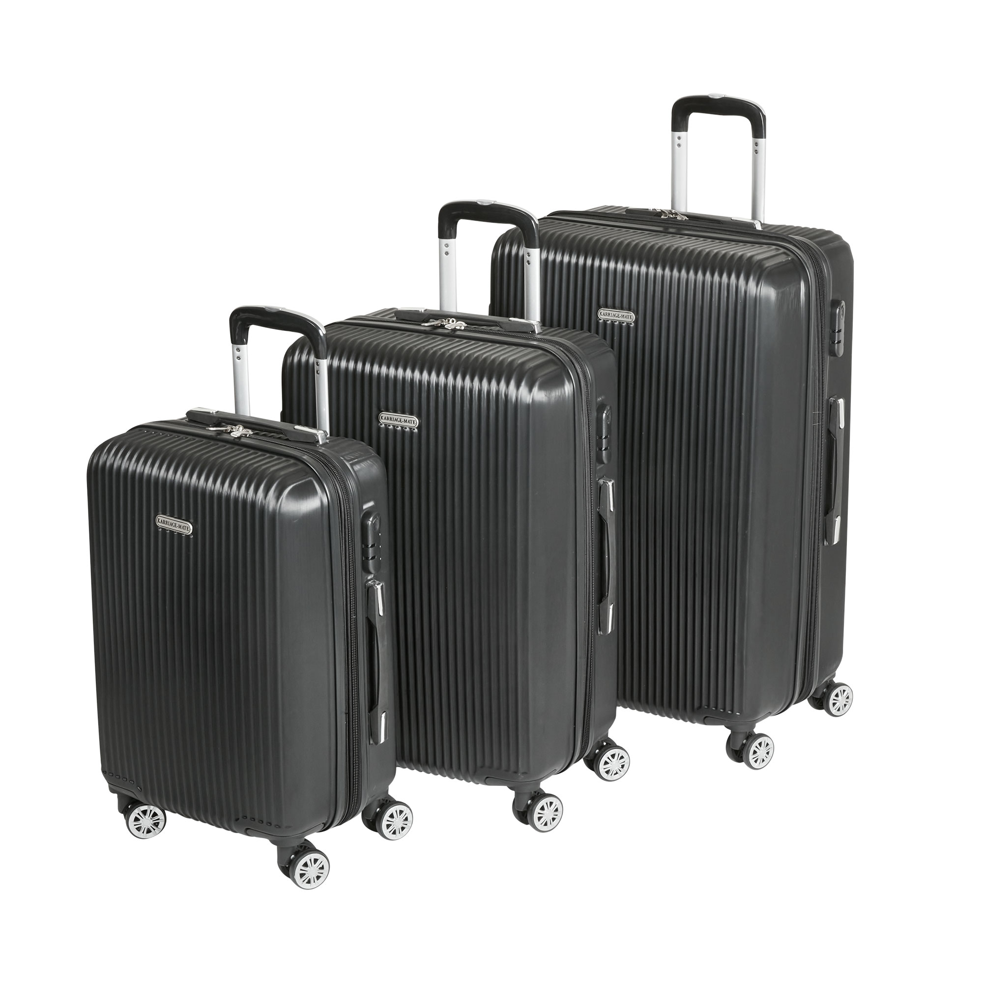 Hardside 3 Piece Luggage Set - Black
