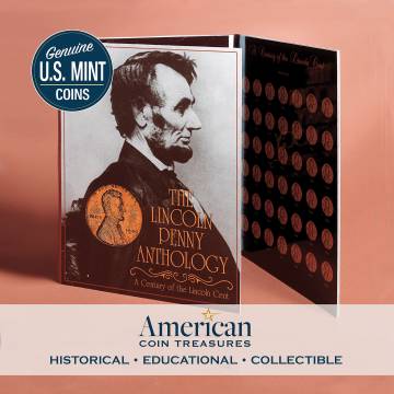 Lincoln Penny Table Book and Coin Set