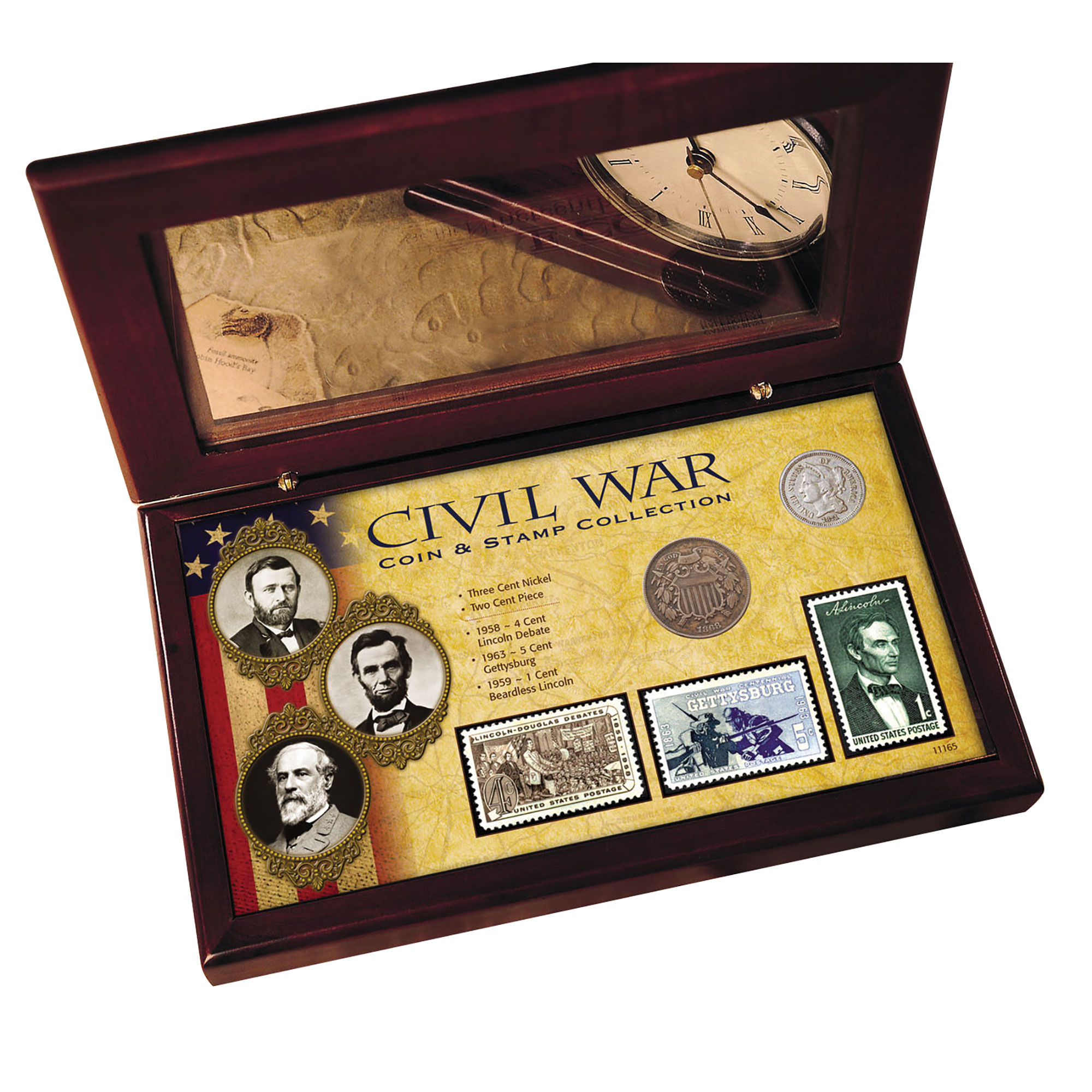 American Coin Treasures Civil War Penny Stamp Collection