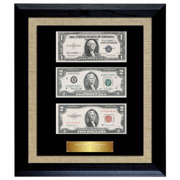 U.S. Currency Collection with Frame