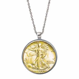 Walking Liberty Silver Pendant