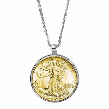 Silver Walking Liberty Pendant