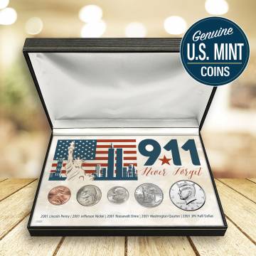 9-11 Never Forget Coins Set and Display Box