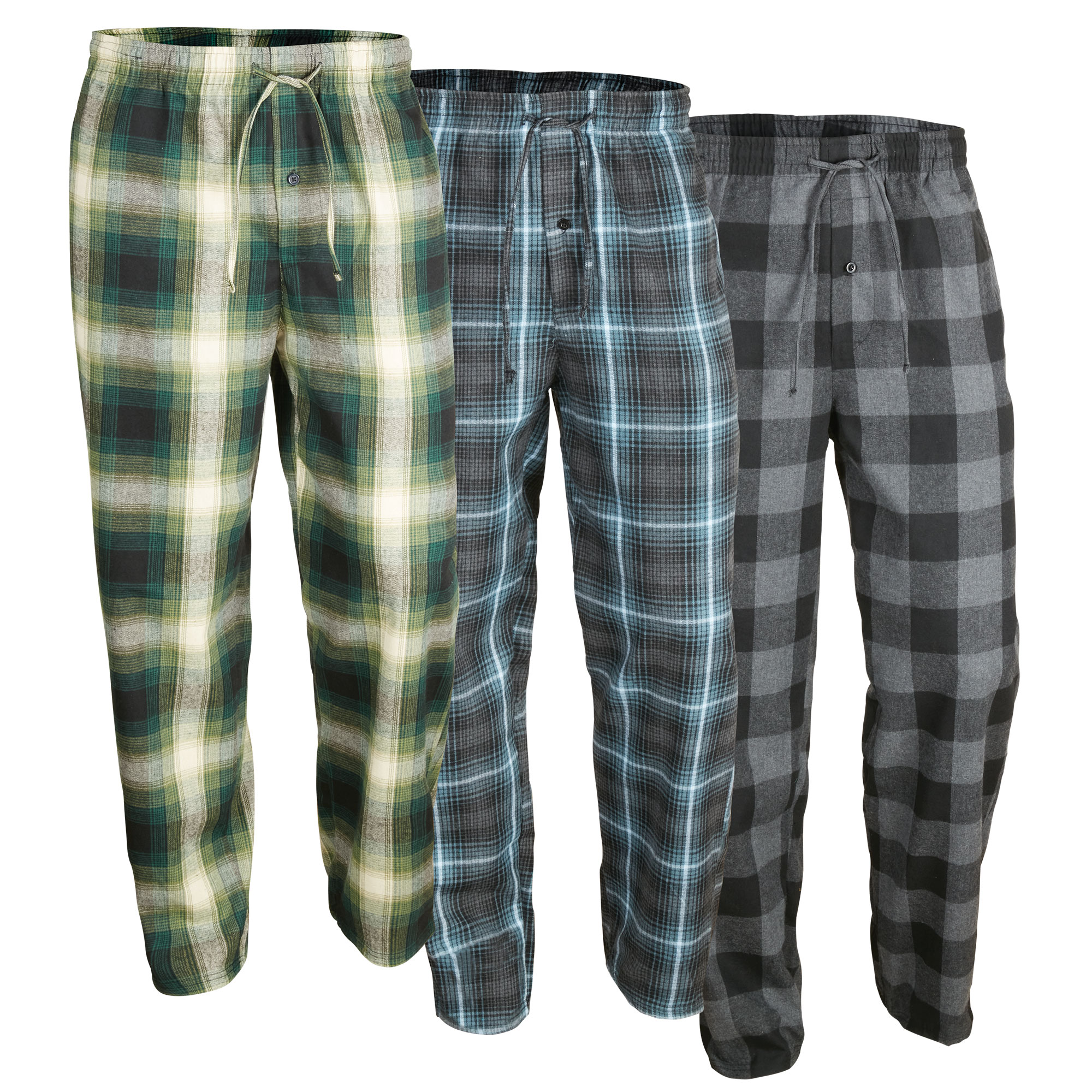 Victory Sportswear Men's Flannel Pants - 3 Pack