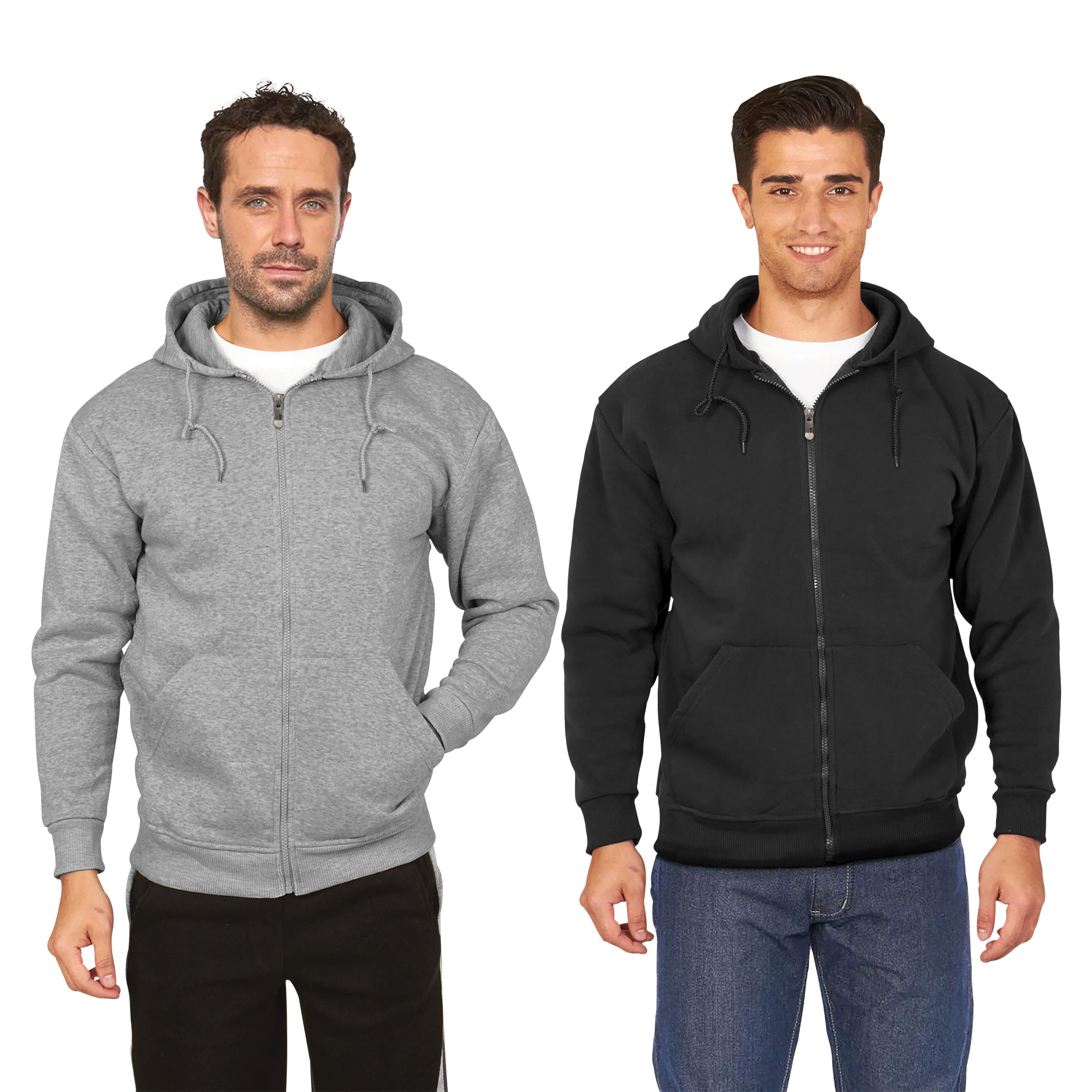 Men's Full-Zip Hoodie - 2 Pack
