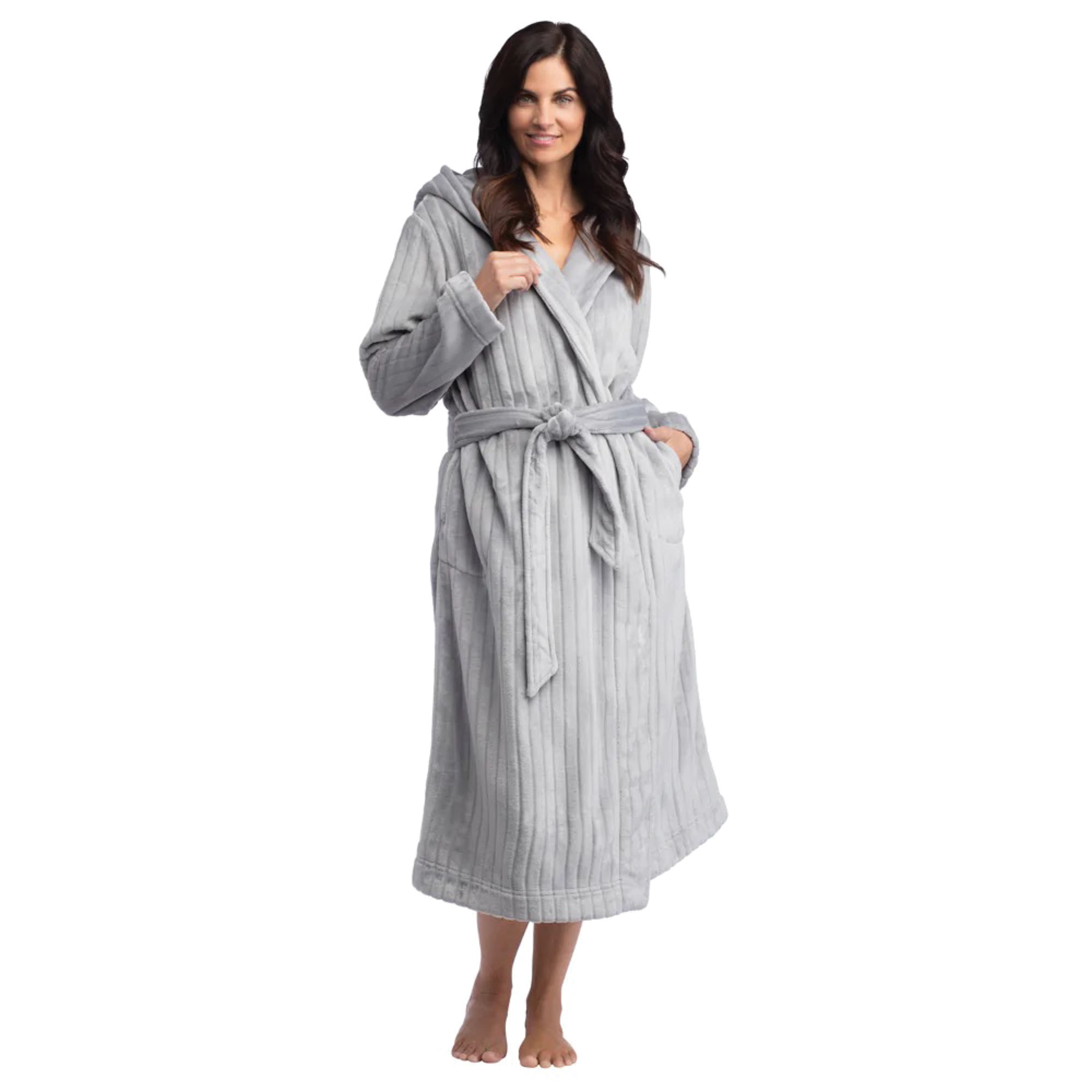 Softies Grey Hooded Robe