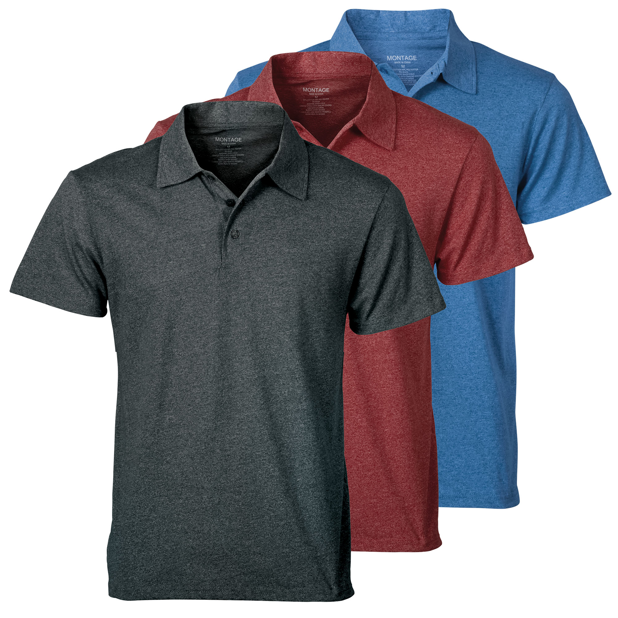 Montage Men's Polo Shirt - 3 Pack