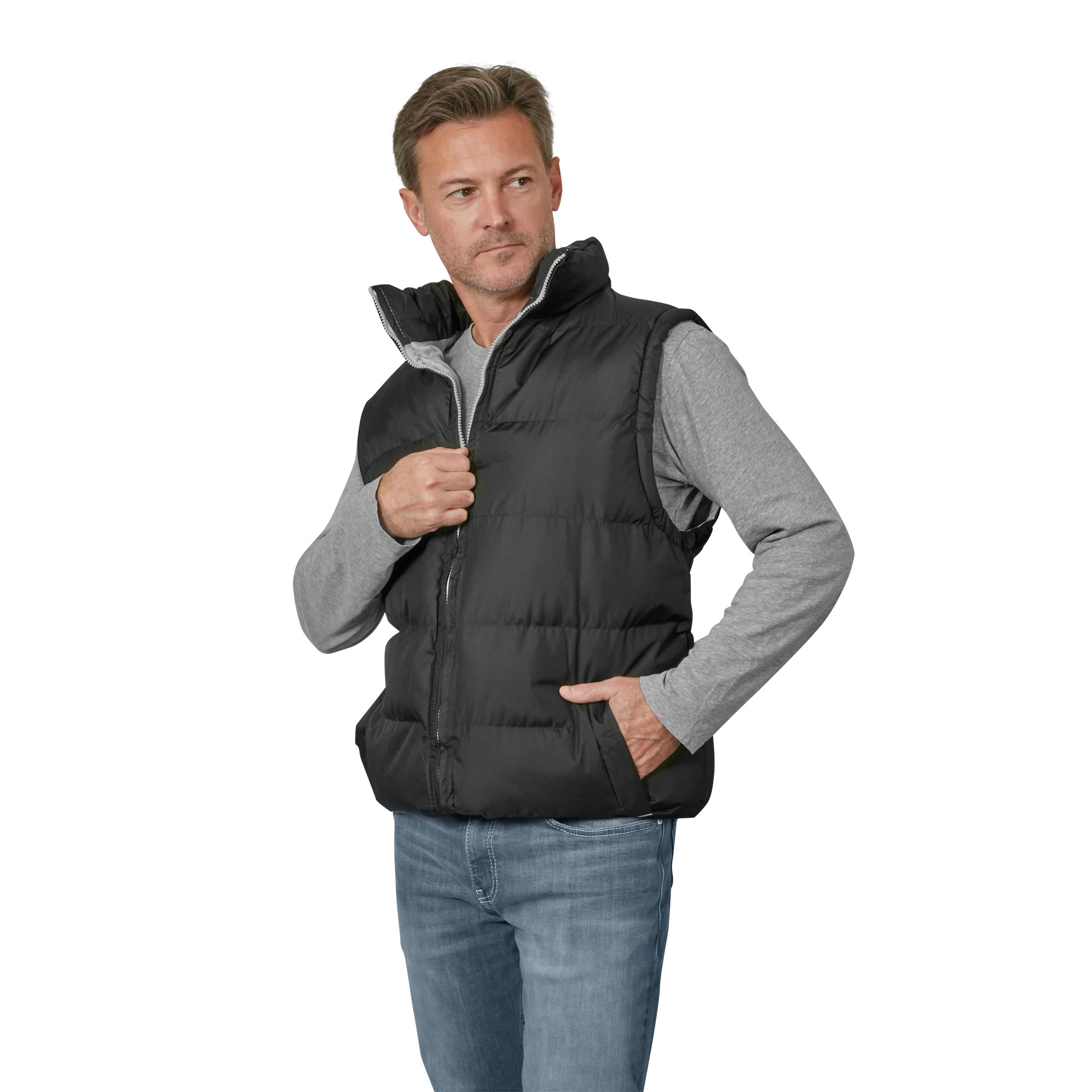 Fourcast Men's Bubble Vest - Black